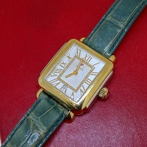 Authentic Michele Deco Madison Gold silver 2  Tone Watch